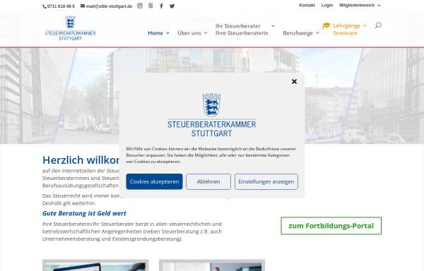 Vorschau von www.stbk-stuttgart.de, Steuerberaterkammer Stuttgart K.d.ö.R.