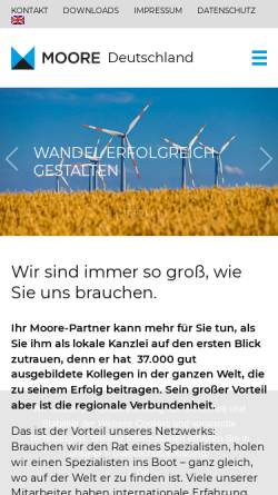 Vorschau der mobilen Webseite www.moorestephens.de, Steuerberater-Test by Focus Money
