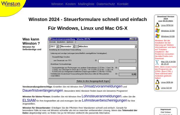 Vorschau von www.felfri.de, Winston - Windows Steuerdaten Online, Olaf Stüben