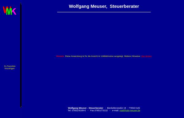 Wolfgang Meuser - Steuerberater