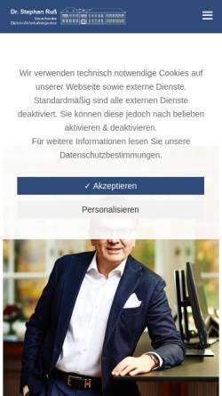 Vorschau der mobilen Webseite www.dr-russ.de, Kanzlei Dr. Stephan Ruß
