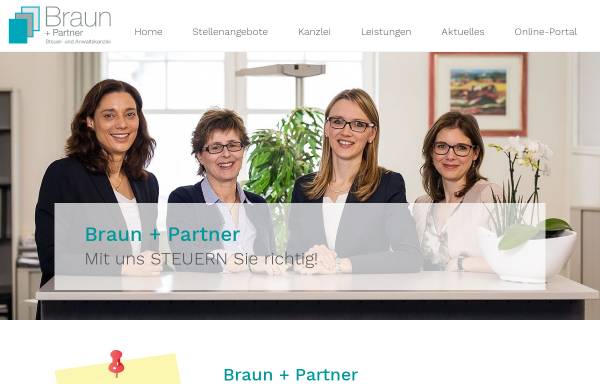 Vorschau von www.braun-steuerberatung.de, Friedrich Braun und Susanne Gebert