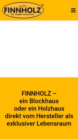 Vorschau der mobilen Webseite www.blockhaus-finnholz.de, Massivholz Ludwig e.K.