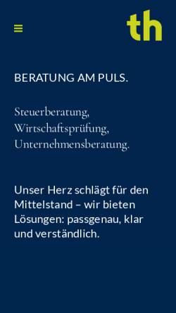Vorschau der mobilen Webseite www.treuhand-heidelberg.de, Treuhand Heidelberg Steuerberatungsgesellschaft mbH