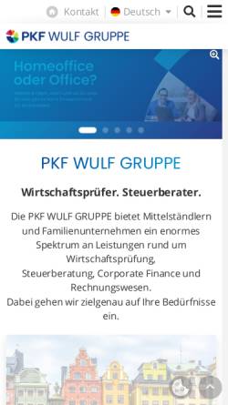 Vorschau der mobilen Webseite www.pkf-burr.de, Dieter Burr Steuerberatungs GmbH