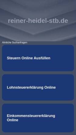 Vorschau der mobilen Webseite www.reiner-heidel-stb.de, Reiner & Heidel Steuerkanzlei GbR