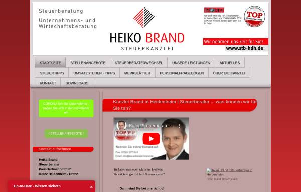 Vorschau von www.stb-hdh.de, Heiko Brand - Steuerberater