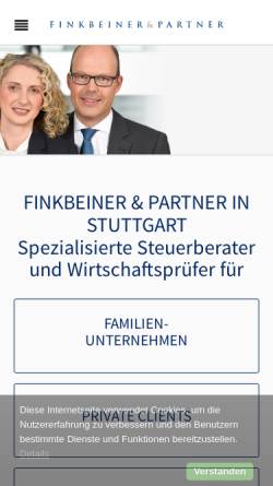 Vorschau der mobilen Webseite www.finkbeiner-partner.de, Finkbeiner und Partner