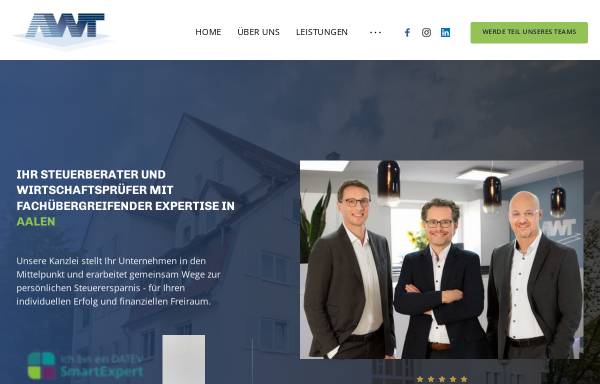 Vorschau von www.awt-gmbh.de, AWT Aalener Wirtschaftstreuhand GmbH