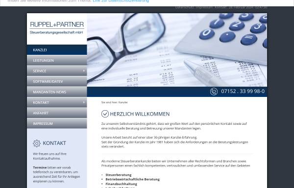 Vorschau von www.ruppel-partner.de, Ruppel und Partner Steuerberatung