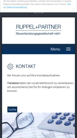 Vorschau der mobilen Webseite www.ruppel-partner.de, Ruppel und Partner Steuerberatung