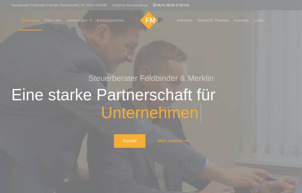 Vorschau von www.fmp-steuerberater.de, Steuerberater Feldbinder & Merklin Partnerschaft