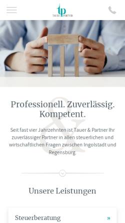 Vorschau der mobilen Webseite www.tauer-partner.de, Tauer & Partner Sozietät