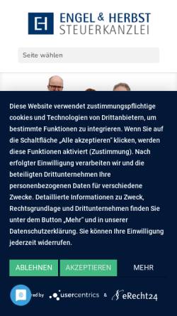 Vorschau der mobilen Webseite www.engel-kollegen.info, Steuerkanzlei Engel & Kollegen