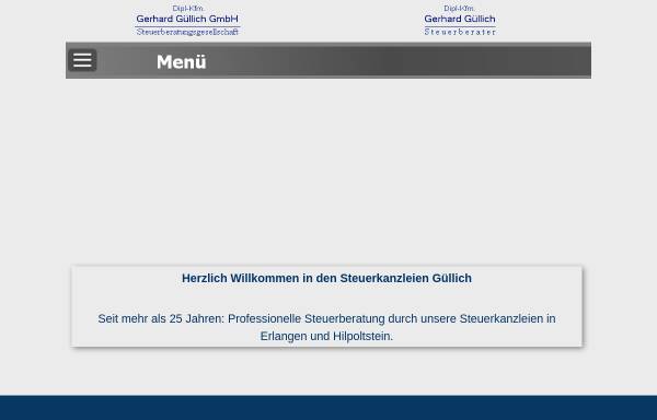 Vorschau von www.guellich.info, Dipl.-Kfm. Gerhard Güllich