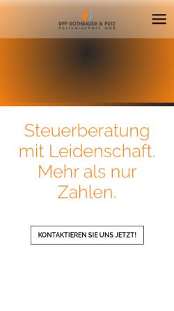 Vorschau der mobilen Webseite www.rothbauer-putz.com, Steuerkanzlei Rothbauer & Putz