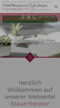 Vorschau der mobilen Webseite www.schabmueller-loesel.de, Schabmüller & Dr. Lösel
