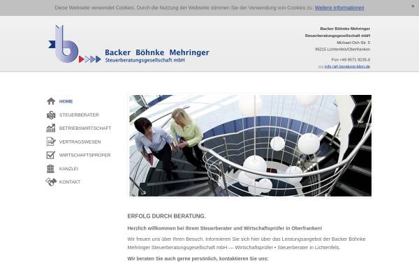 Vorschau von www.beratung-bbm.de, Sozietät Backer und Böhnke