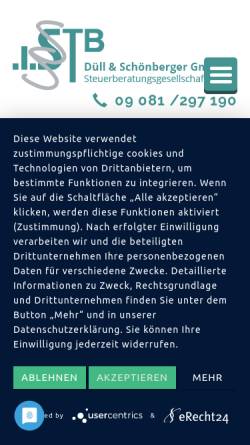 Vorschau der mobilen Webseite duell-schoenberger-gmbh.de, Düll und Schönberger GmbH Steuerberatungsgesellschaft