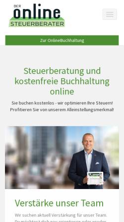 Vorschau der mobilen Webseite www.der-onlinesteuerberater.de, Steuerkanzlei Dr. jur. dipl. oec. Norbert Stölzel