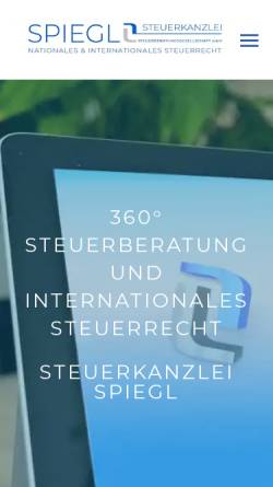 Vorschau der mobilen Webseite www.steuerkanzlei-spiegl.de, Steuerkanzlei Spiegl