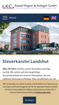 Vorschau der mobilen Webseite www.steuerberater-la.de, Rabald und Wagner Steuerberater
