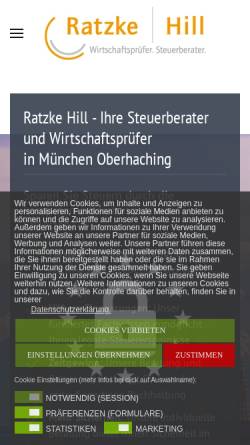 Vorschau der mobilen Webseite www.steuerberater-muenchen.de, Ratzke Hill Partnerschaftsgesellschaft mbB Wirtschaftsprüfer und Steuerberater