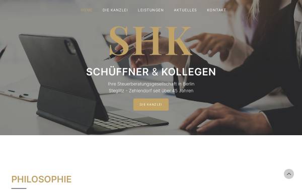 Vorschau von www.shkberlin.de, SHK Steuerberatungsgesellschaft mbH