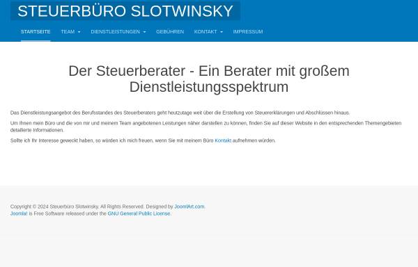 Vorschau von www.stb-slotwinsky.de, Steuerberater Slotwinsky