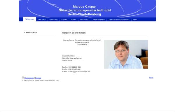 Vorschau von www.marcus-caspar.de, Steuerberater Dipl.-Kfm. Marcus Caspar Berlin