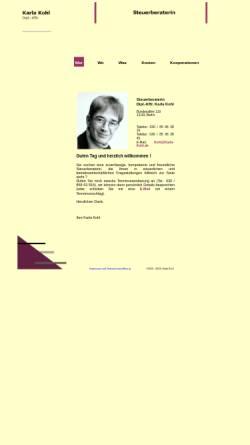 Vorschau der mobilen Webseite www.karla-kohl.de, Steuerberaterin Karla Kohl