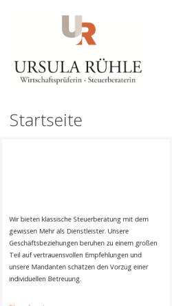 Vorschau der mobilen Webseite steuerbuero-ruehle.de, Ursula Rühle