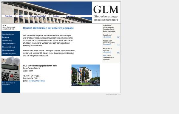 Vorschau von www.glm-berlin.de, GLM Steuerberatungsgesellschaft mbH