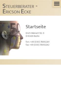 Vorschau der mobilen Webseite www.crelle7.de, Ericson Mornhinweg - Steuerberater