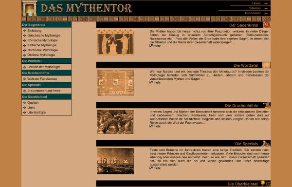Vorschau von www.mythentor.de, Das Mythentor