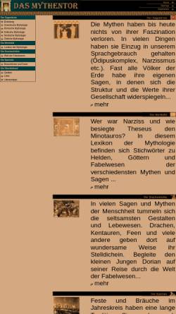 Vorschau der mobilen Webseite www.mythentor.de, Das Mythentor