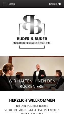 Vorschau der mobilen Webseite www.steuerbuder.de, Steuerkanzlei Thomas Buder