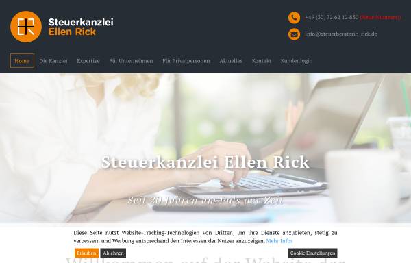 Vorschau von www.steuerberaterin-rick.de, Ellen Rick Steuerberaterin