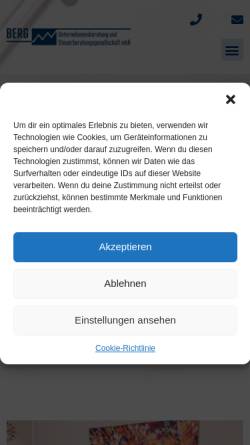 Vorschau der mobilen Webseite bus-stb-gmbh.de, Berg Unternehmensberatung und Steuerberatungsgesellschaft mbH