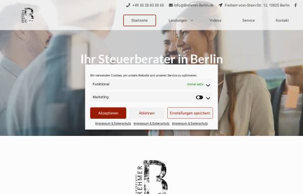 Vorschau von www.brehmer-berlin.de, Carsten Brehmer - Steuerberater