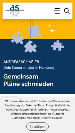 Vorschau der mobilen Webseite steuerberater-schneier.de, Andreas Schneier - Steuerberatung