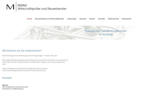 Vorschau von www.marten-hamburg.de, Marten Steuerberatungsgesellschaft mbH