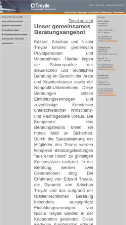 Vorschau der mobilen Webseite www.treyde.de, Edzard Treyde