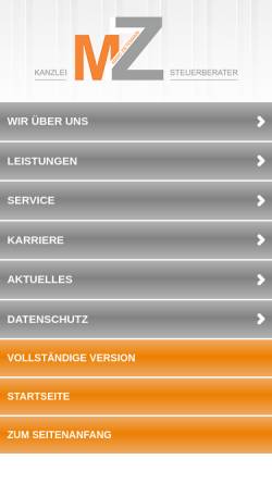 Vorschau der mobilen Webseite www.steuerberatung-zietemann.de, Sozietät Zietemann & Zietemann Steuerberater