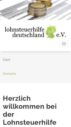 Vorschau der mobilen Webseite www.lohi-deutschland.de, Lohnsteuerhilfe Deutschland e.V.