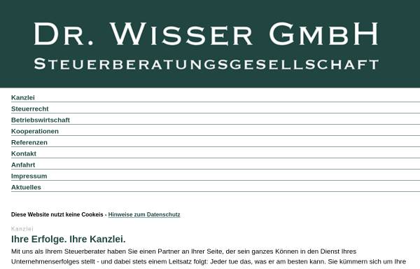 Vorschau von www.stb-wisser.de, Dr. Wisser GmbH Steuerberatungsgesellschaft