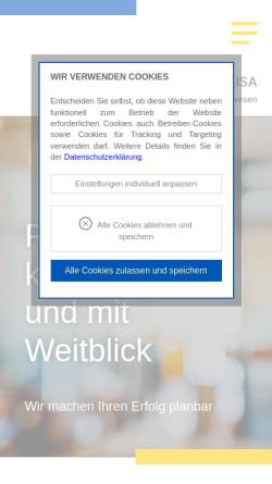 Vorschau der mobilen Webseite www.advisa-kassel.de, Advisa Steuerberatungsgesellschaft mbH