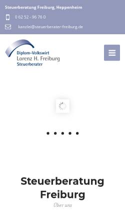 Vorschau der mobilen Webseite www.steuerberater-freiburg.de, Steuerberater Lorenz H. Freiburg