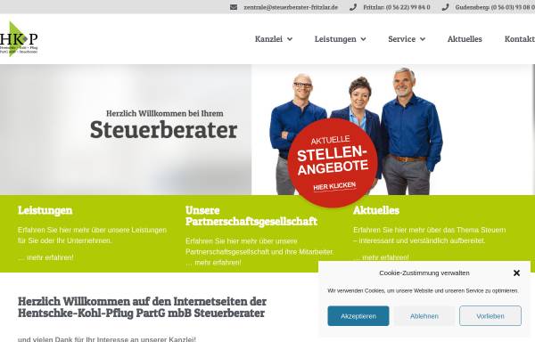 Vorschau von steuerberater-fritzlar.de, Paulduro-Hentschke-Knierim, Steuerberatersozietät
