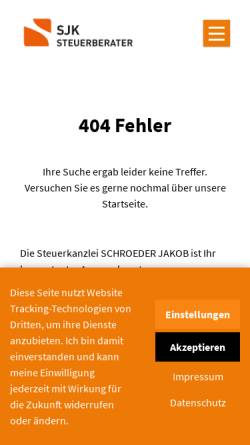Vorschau der mobilen Webseite www.steuerkanzlei-fehres.de, Steuerkanzlei Fehres